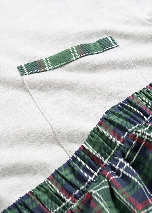 Kort pyjamas, kortermet med lomme, bonprix
