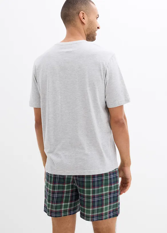 Kort pyjamas, kortermet med lomme, bonprix