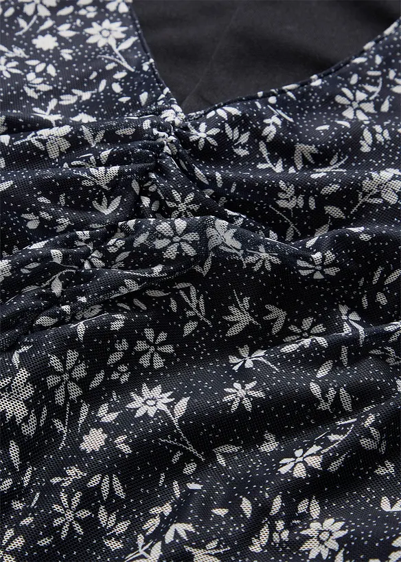 Jerseykjole i tynn mesh, bonprix