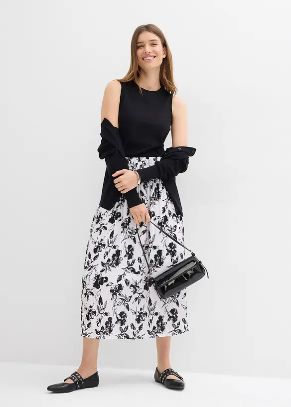 Midiskj&oslash;rt i myk viskose, bonprix