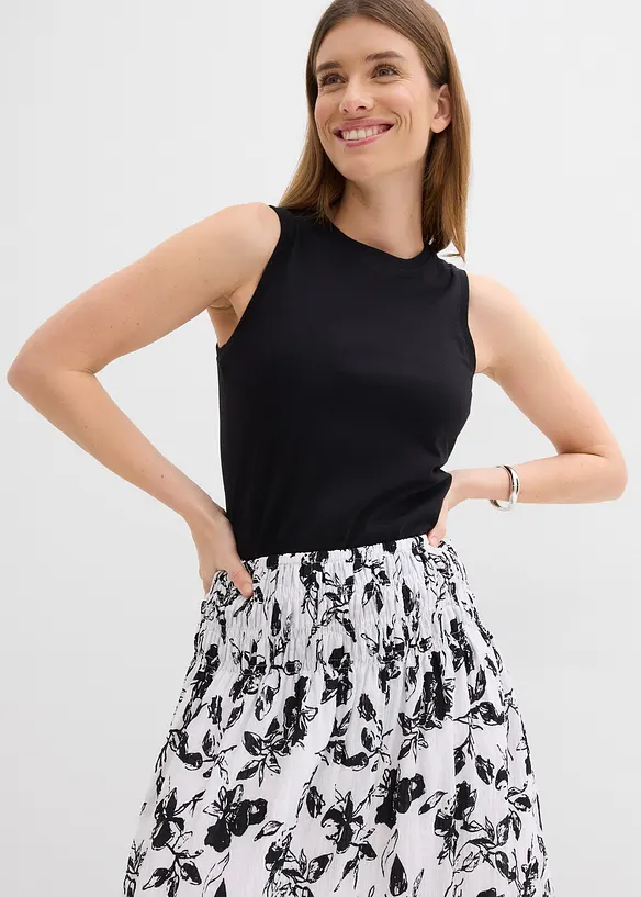 Midiskj&oslash;rt i myk viskose, bonprix