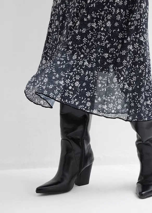 Jerseykjole i tynn mesh, bonprix