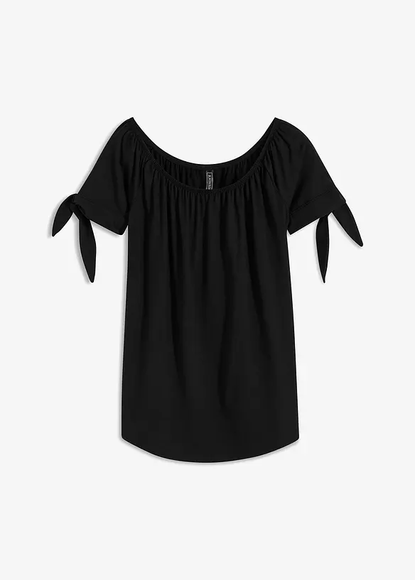 Off shoulder-topp med knyting, bonprix