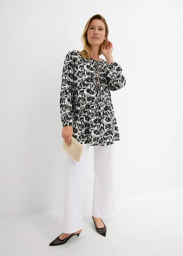 Lang tunika i viskose, bonprix