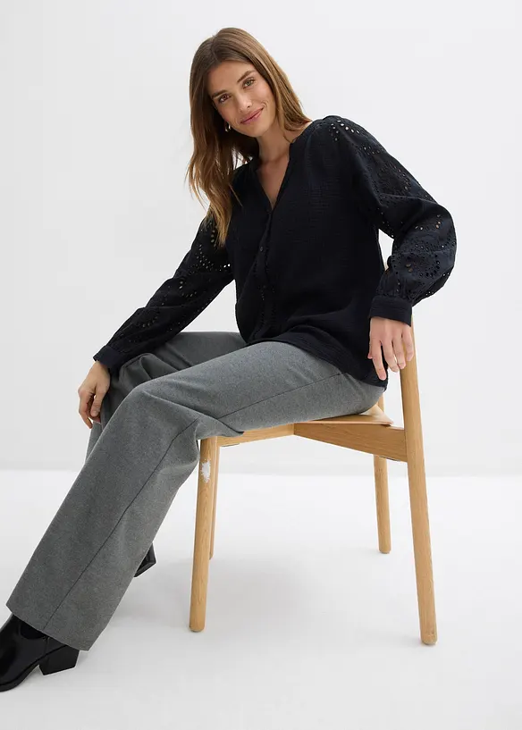 Bluse i luftig musselin, bonprix