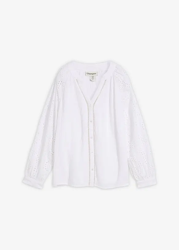 Bluse i luftig musselin, bonprix