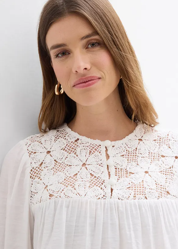 Bluse av lett viskose-miks, bonprix