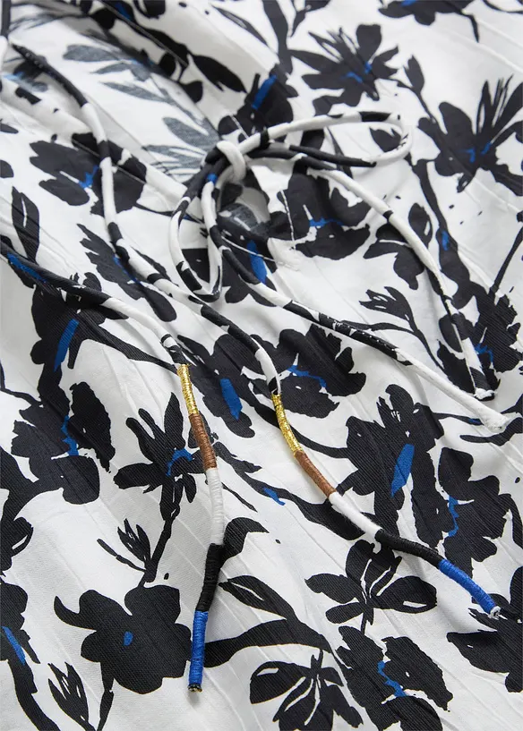 Bluse i krinklet strukturmateriale, bonprix