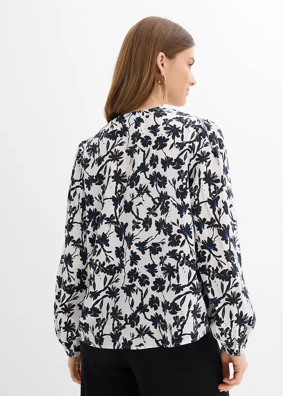 Bluse i krinklet strukturmateriale, bonprix