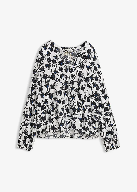 Bluse i krinklet strukturmateriale, bonprix