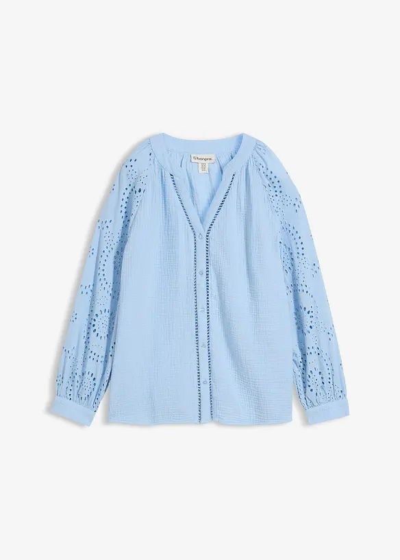 Bluse i luftig musselin, bonprix