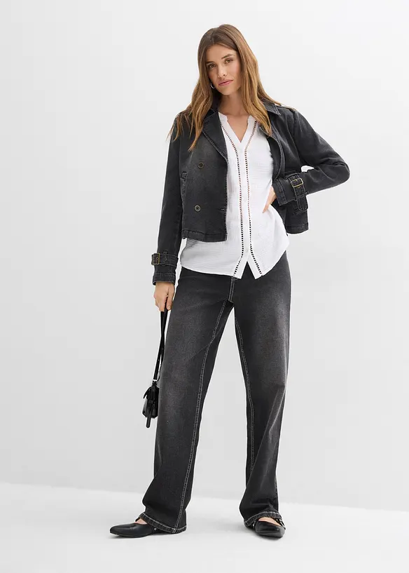 Bluse i luftig musselin, bonprix