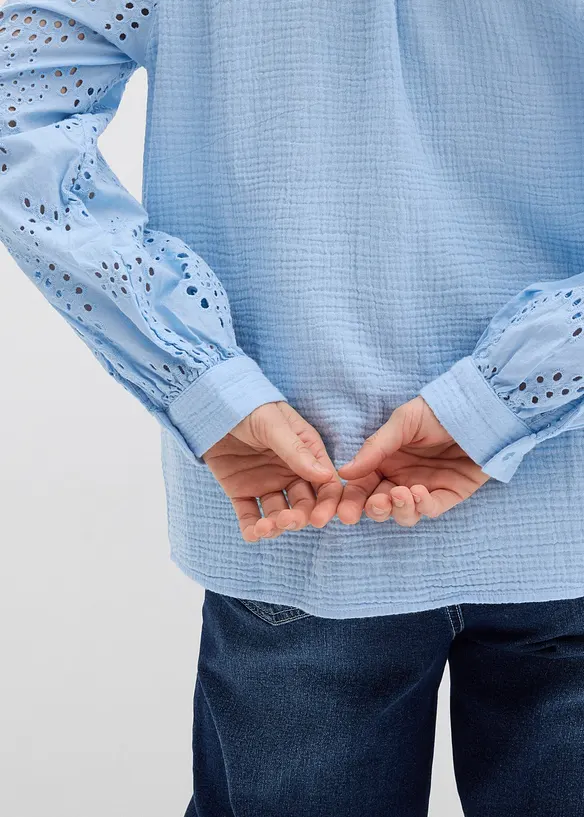 Bluse i luftig musselin, bonprix