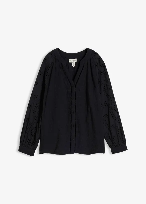 Bluse i luftig musselin, bonprix