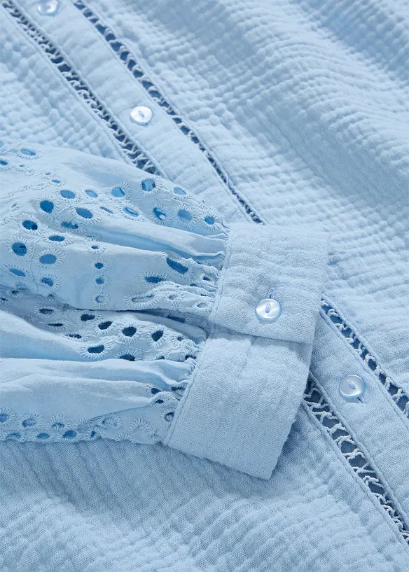 Bluse i luftig musselin, bonprix