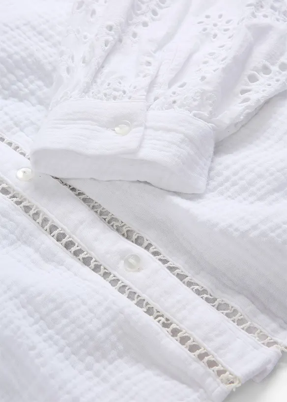 Bluse i luftig musselin, bonprix