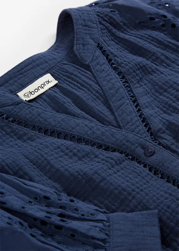 Bluse i luftig musselin, bonprix