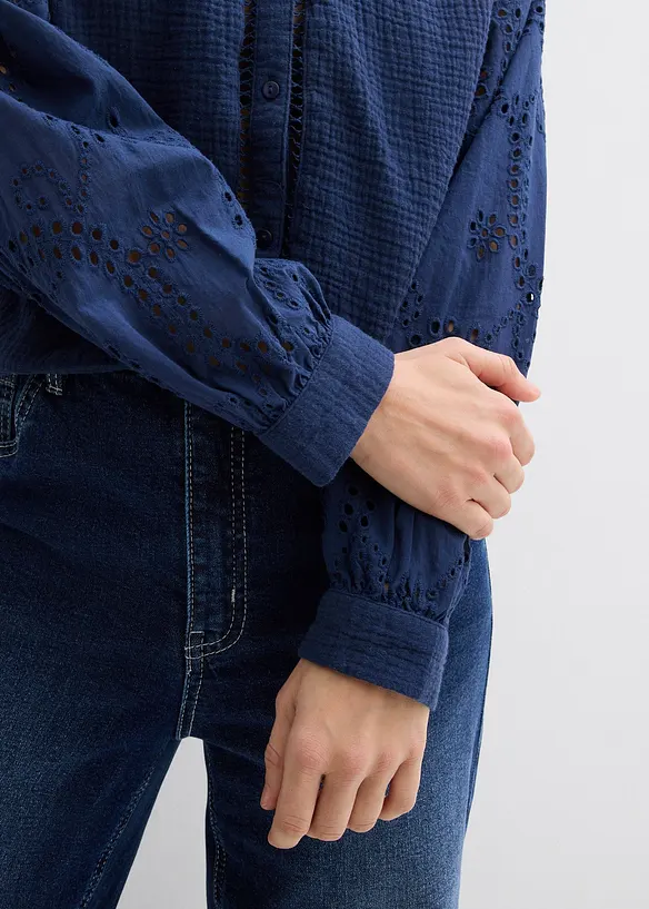 Bluse i luftig musselin, bonprix