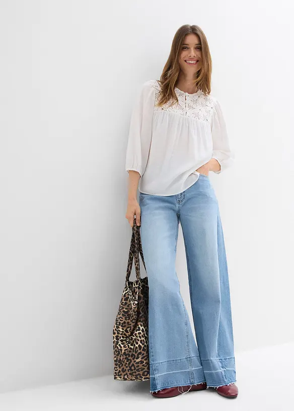 Bluse av lett viskose-miks, bonprix