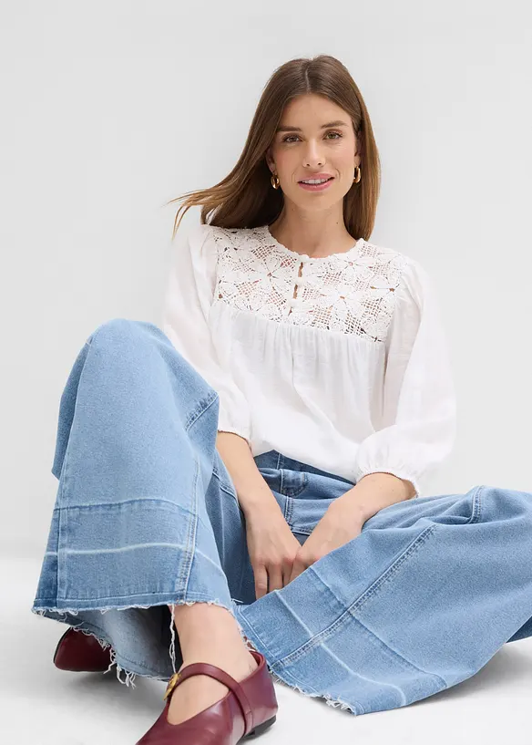 Bluse av lett viskose-miks, bonprix