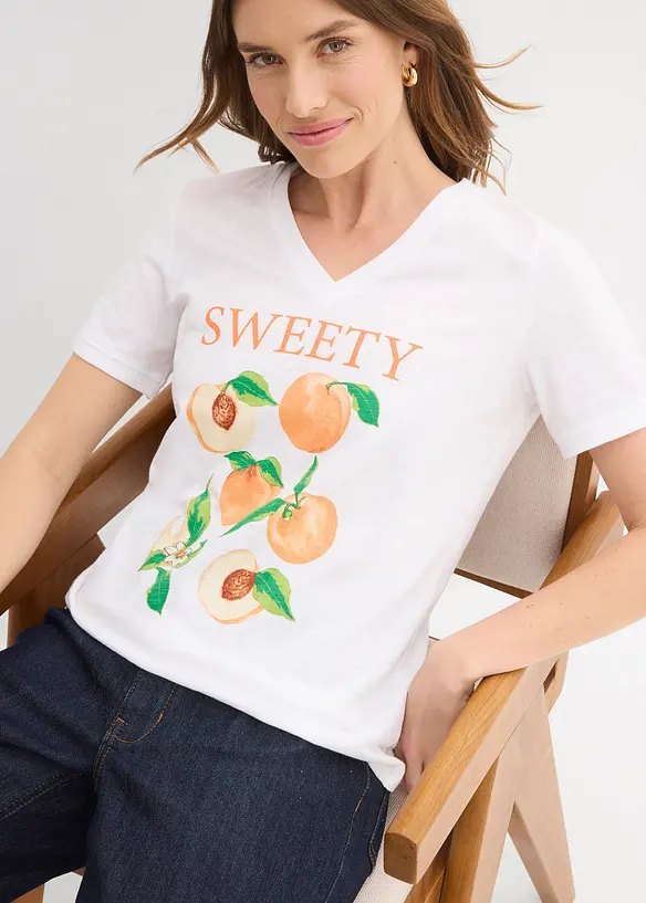 T-skjorte i 100% &oslash;kologisk bomull, bonprix