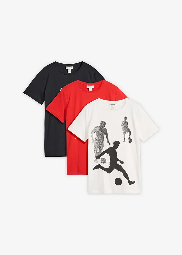 T-skjorte i 100% &oslash;kologisk bomull (3-pack), bonprix