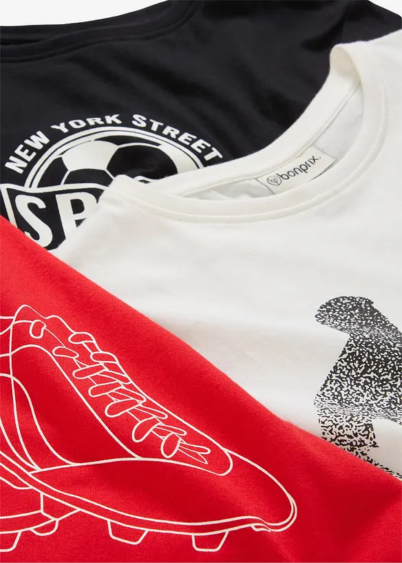 T-skjorte i 100% &oslash;kologisk bomull (3-pack), bonprix