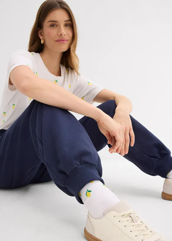 Joggebukse i 100% bomull, bonprix