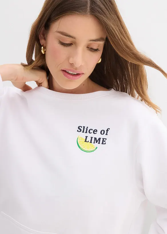 Sweatshirt i 100% bomull, bonprix