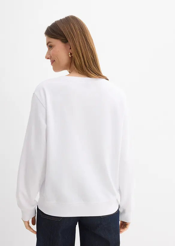 Sweatshirt i 100% bomull, bonprix