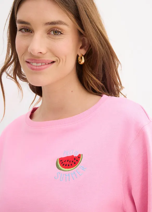 Sweatshirt i 100% bomull, bonprix