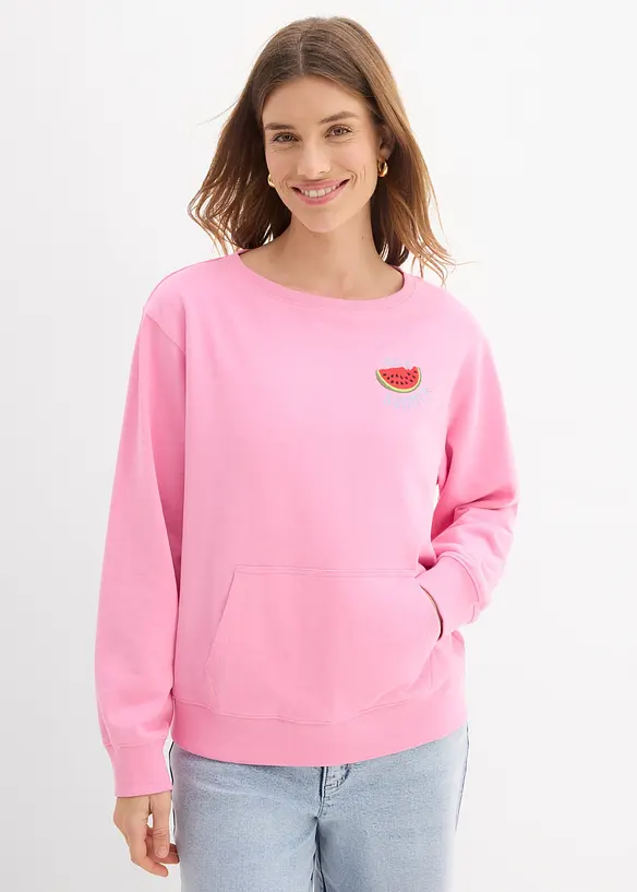 Sweatshirt i 100% bomull, bonprix