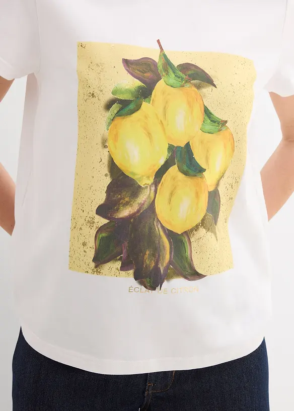 T-skjorte i bomull med elastan, bonprix