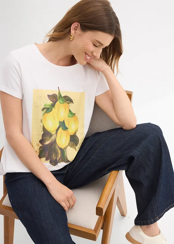 T-skjorte i bomull med elastan, bonprix