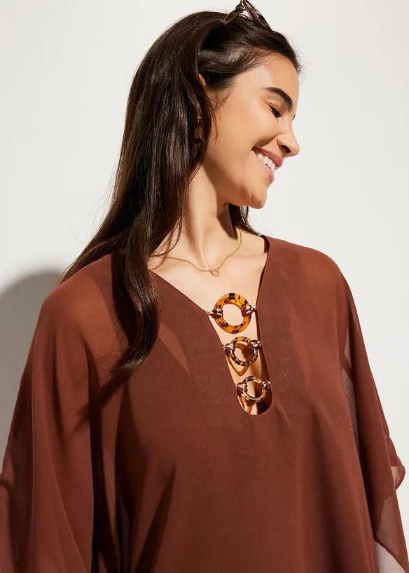 Strandtunika i lett chiffon, bonprix