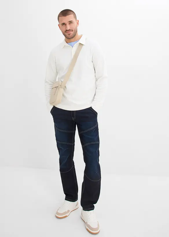 Regular fit-jeans med elastisk linning, Straight, bonprix