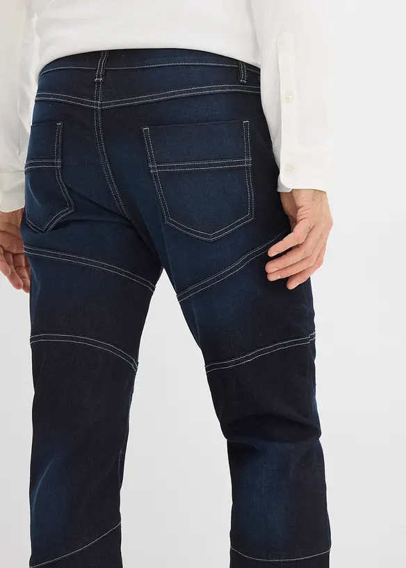Regular fit-jeans med elastisk linning, Straight, bonprix