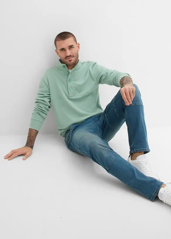 Regular fit-jeans med stretch og komfortlinning, Straight, bonprix