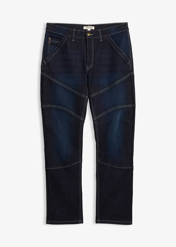 Regular fit-jeans med elastisk linning, Straight, bonprix
