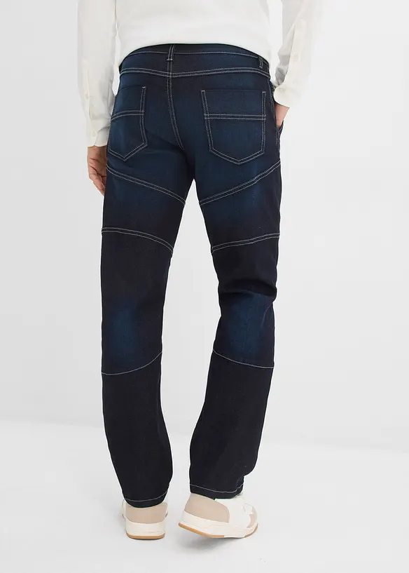 Regular fit-jeans med elastisk linning, Straight, bonprix