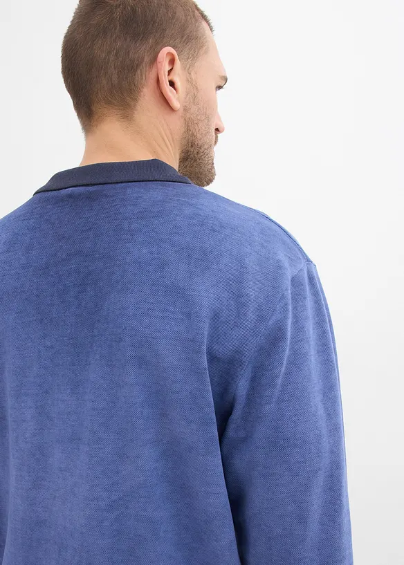 Rugbygenser i pik&eacute; og vasket stil, bonprix