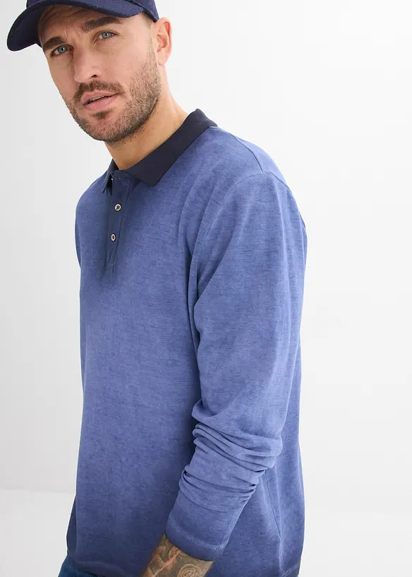 Rugbygenser i pik&eacute; og vasket stil, bonprix