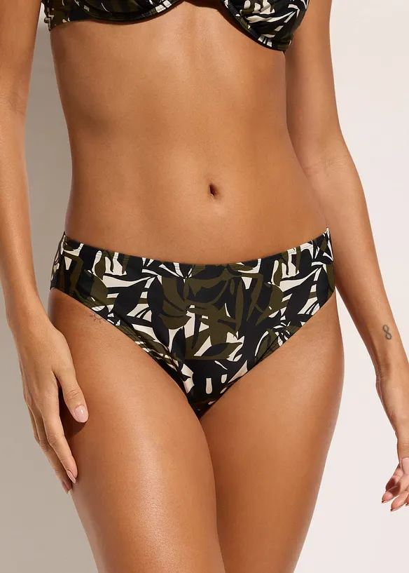 Bikinitruse, ensfarget og m&oslash;nstret (2-pack), bonprix