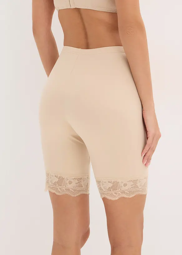 Sykkelshorts med kj&oslash;lende materiale og anti gnisse-effekt (2-pack), bonprix