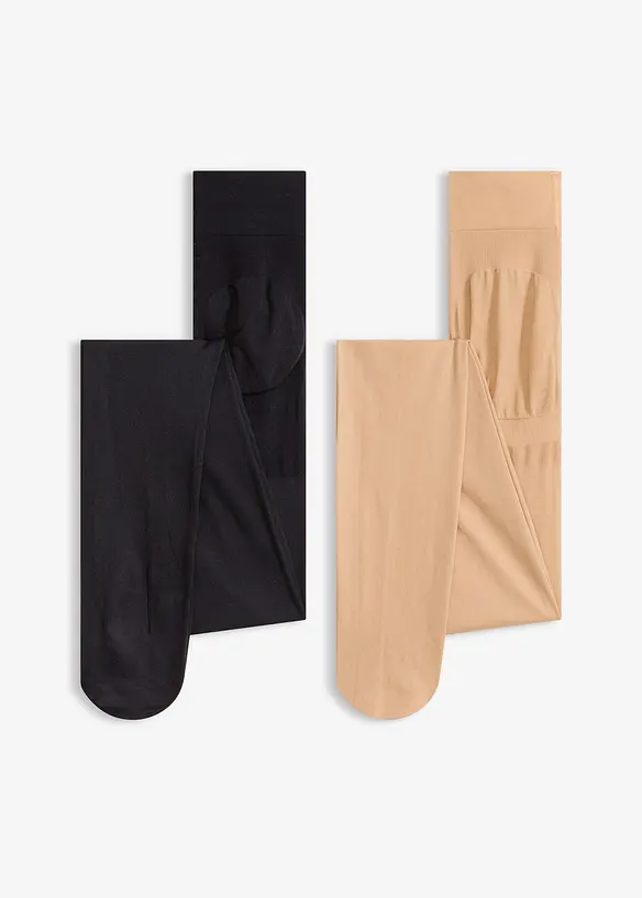 Fin Shape-str&oslash;mpebukse 30 DEN (2-pack), bonprix