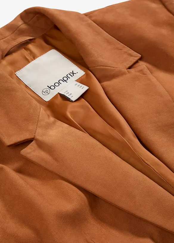 Blazer i semsket skinn, bonprix