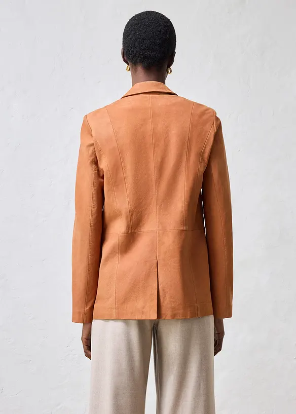 Blazer i semsket skinn, bonprix