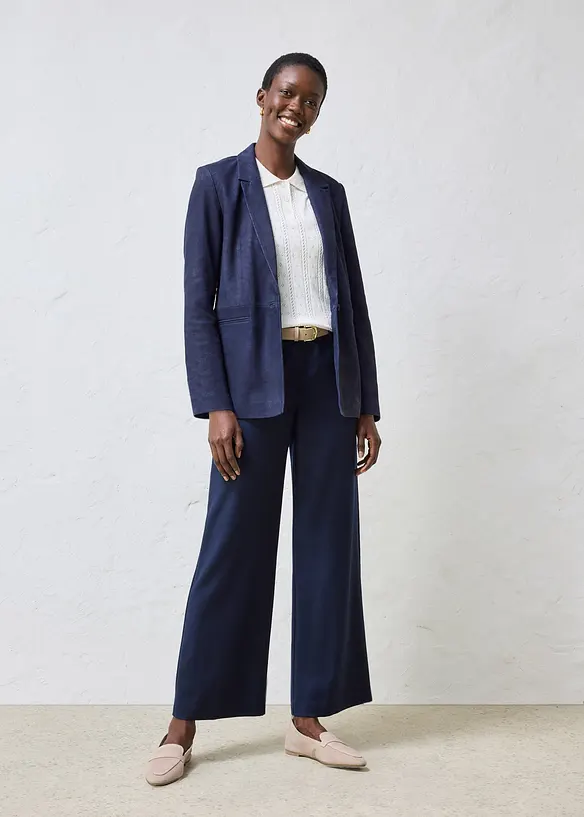 Blazer i semsket skinn, bonprix