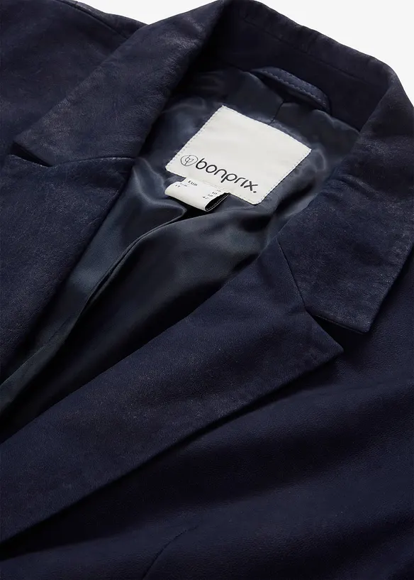 Blazer i semsket skinn, bonprix