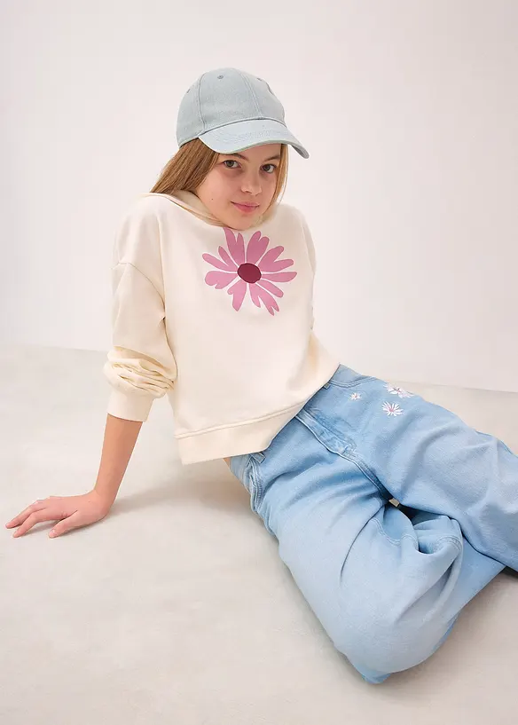 Wide Leg-jeans Mid Waist, bonprix